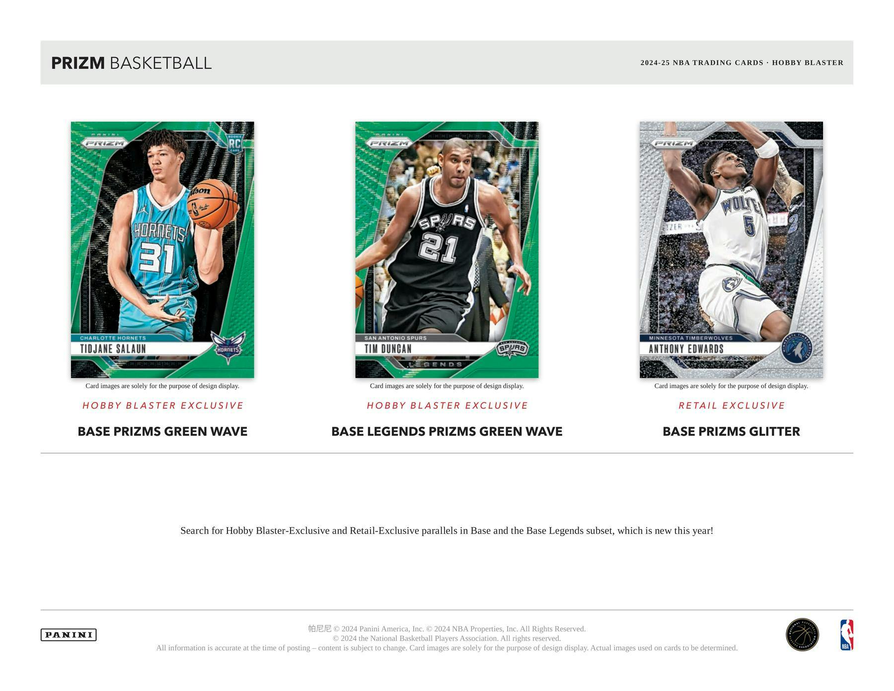 2024/25 Panini Prizm Basketball Hobby Blaster Box (Green Wave) NBA Blaster