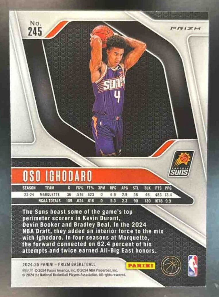 2024-25 Panini Prizm Oso Ighodaro Snakeskin #245 RC Phoenix Suns - Sports Cards