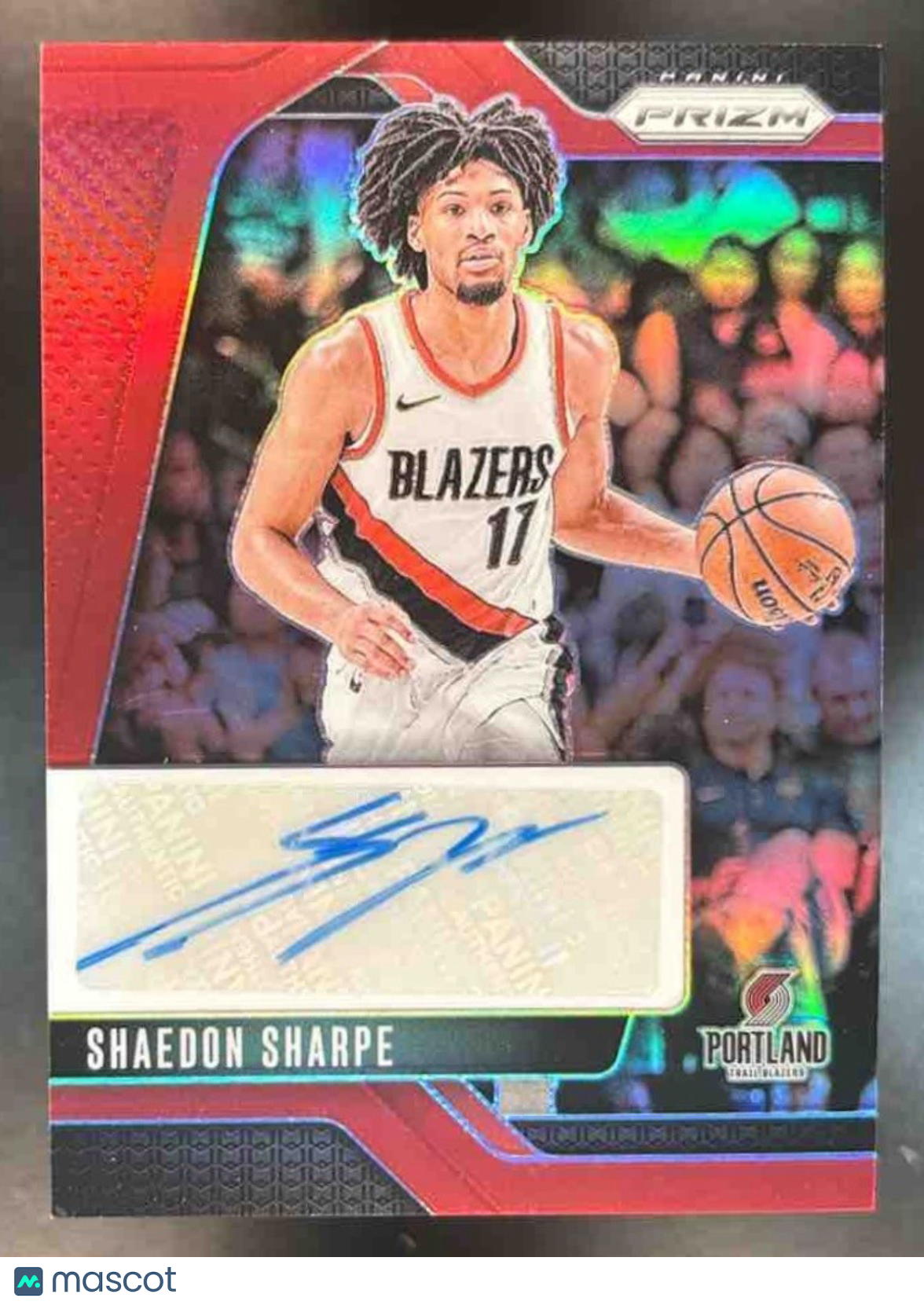 2024-25 Panini Prizm Shaedon Sharpe Signatures Red /99 Auto Blazers - Sports Cards