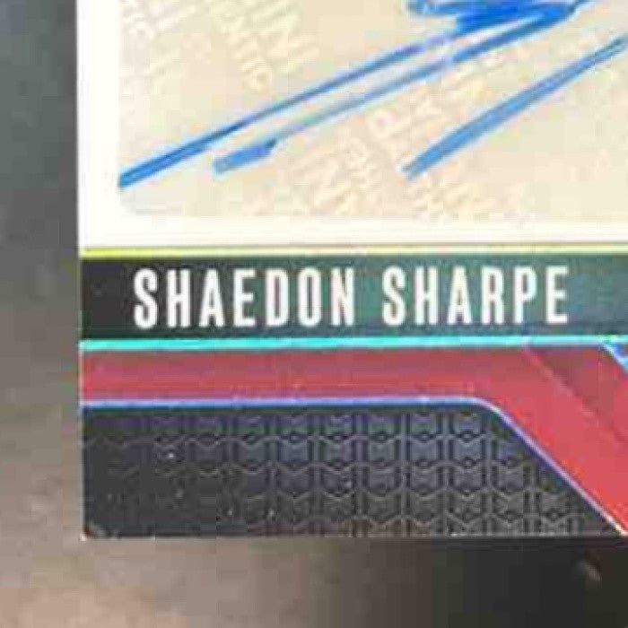 2024-25 Panini Prizm Shaedon Sharpe Signatures Red /99 Auto Blazers - Sports Cards