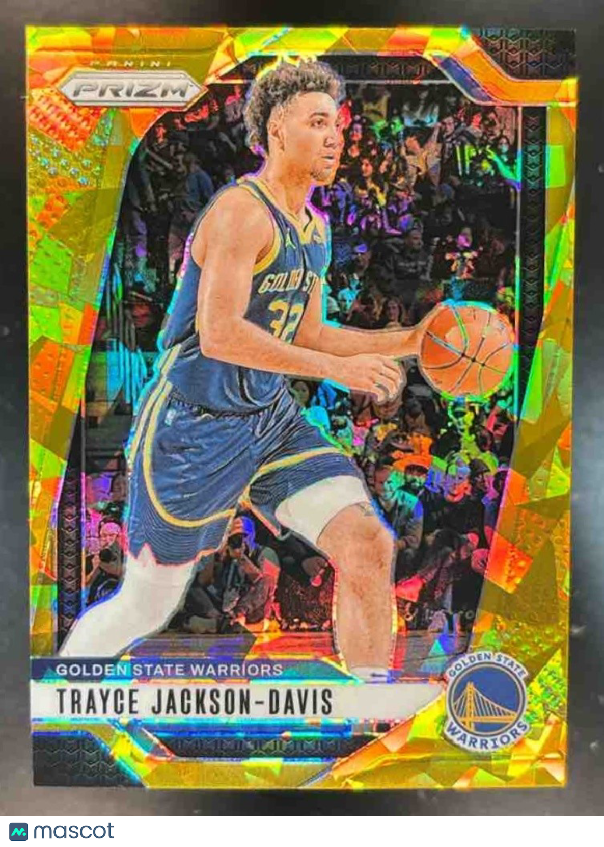 2024-25 Panini Prizm Trayce Jackson-Davis Gold Ice /10 #188 Golden State Warrior - Sports Cards