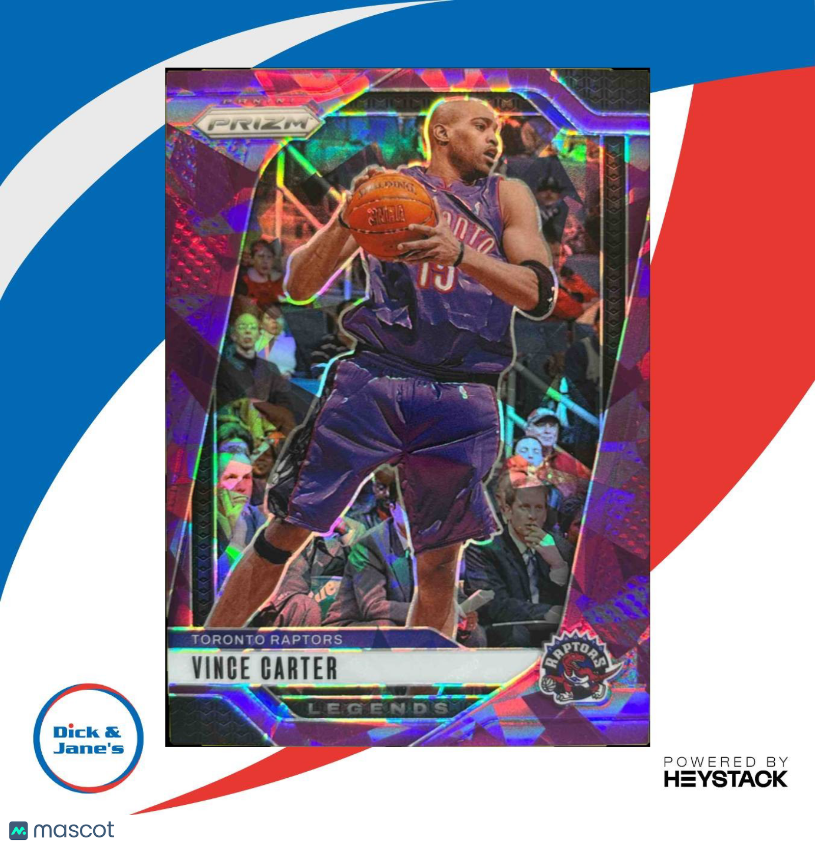 2024-25 Panini Prizm Vince Carter Purple Ice 92/149 #295 Toronto Raptors - Sports Cards