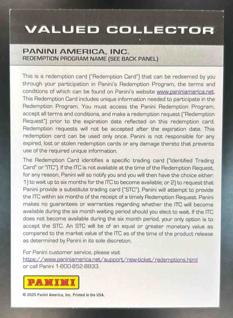 2024-25 Prizm Black Jabari Smith Jr. Signatures Silver Auto REDEMPTION - Sports Cards