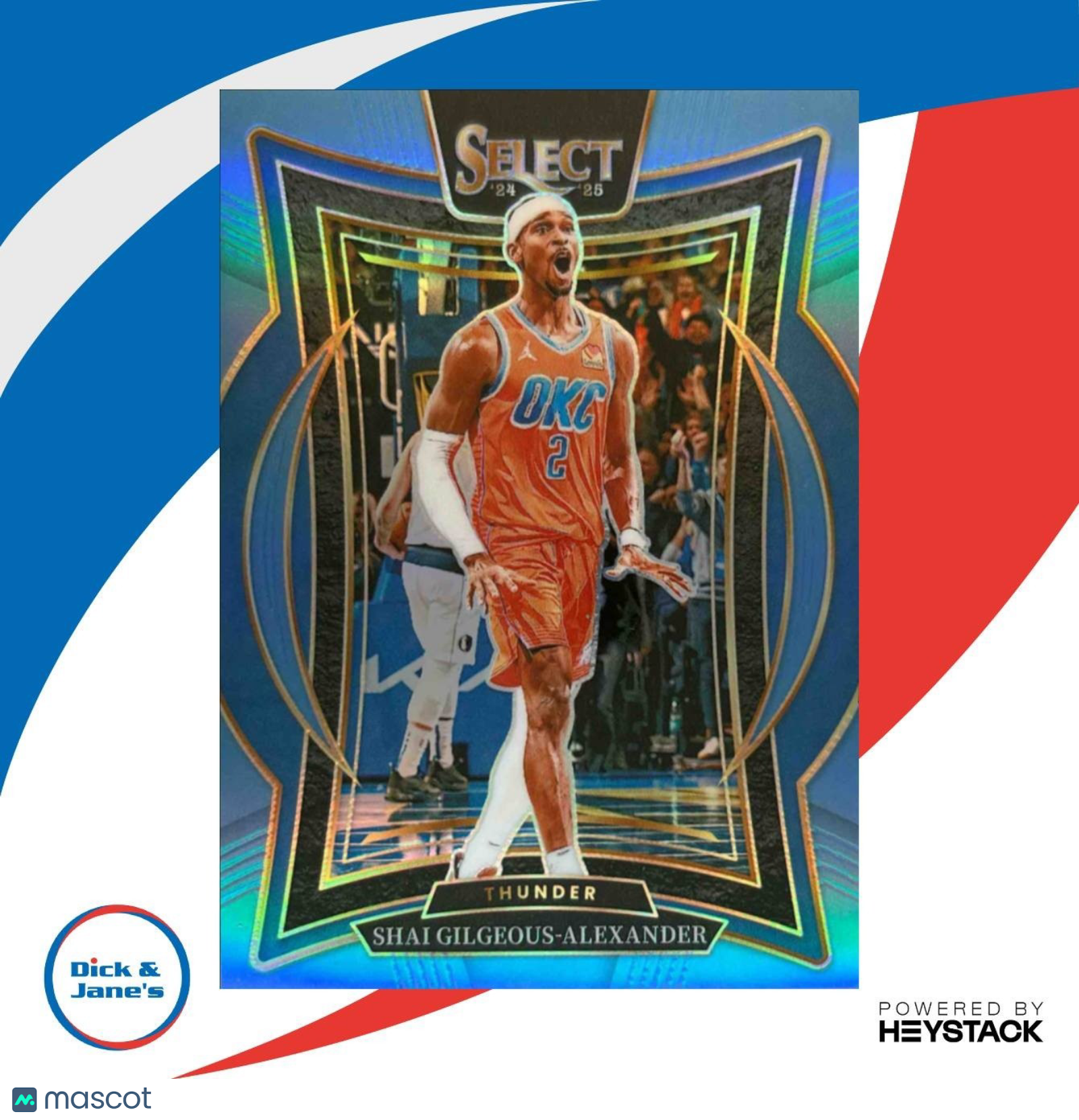 2024-25 Select Shai Gilgeous-Alexander Concourse Light Blue /299 #36 Thunder - Sports Cards
