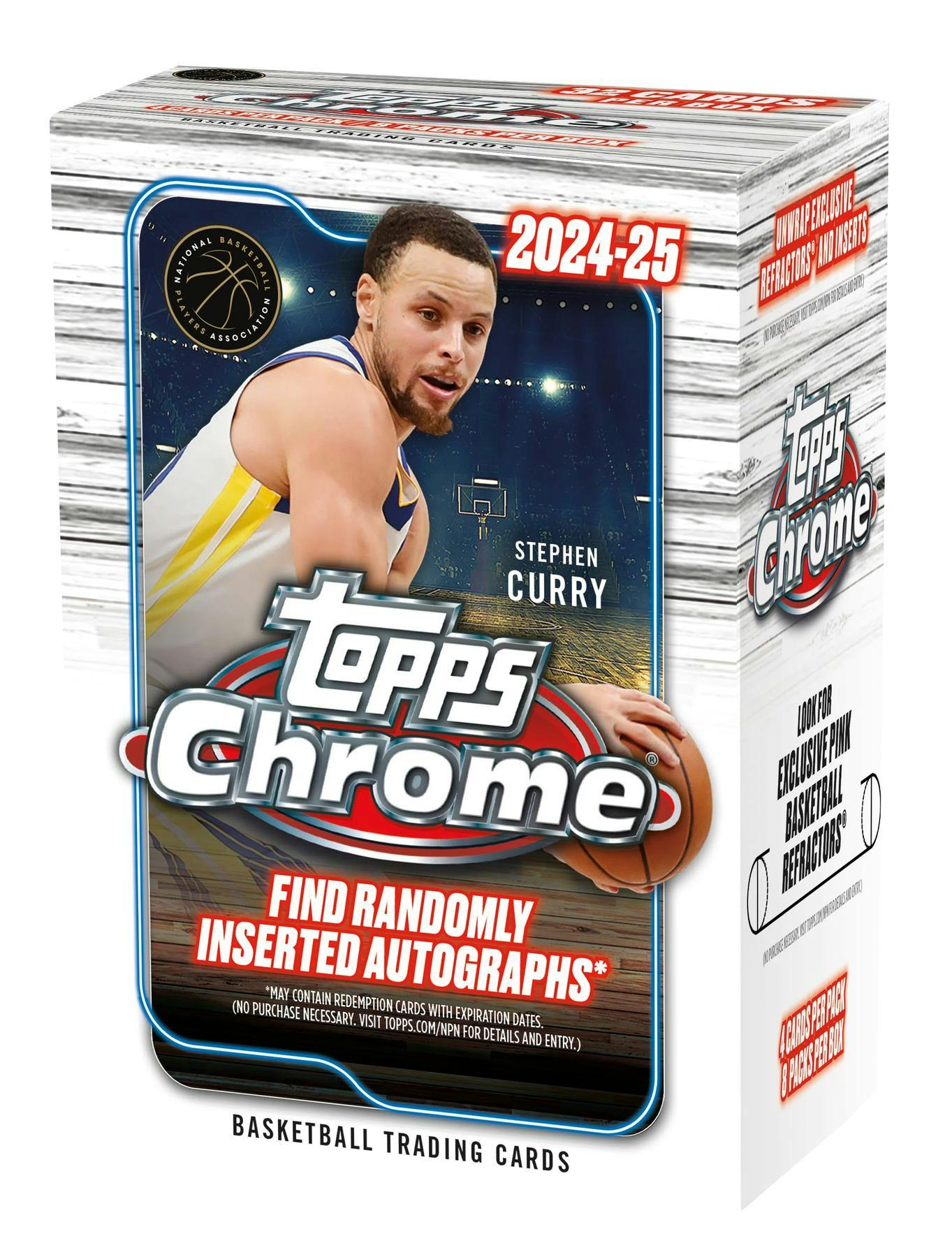 2024/25 Topps Chrome Basketball 8-Pack Blaster Box (8 Inserts) - NBA Blaster Box