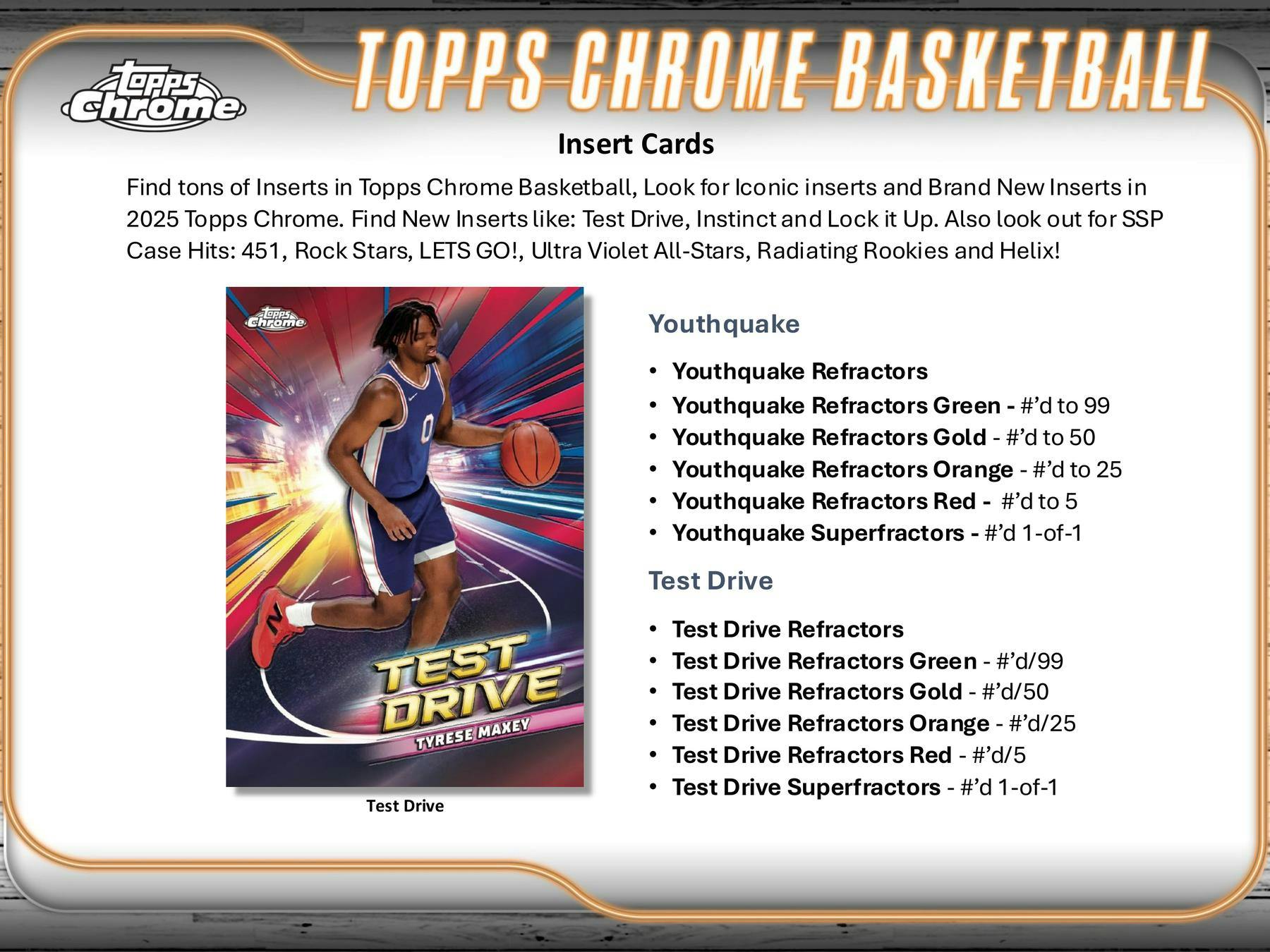 2024/25 Topps Chrome Basketball Hobby Box (2 Autos) June 12th - NBA Hobby Box