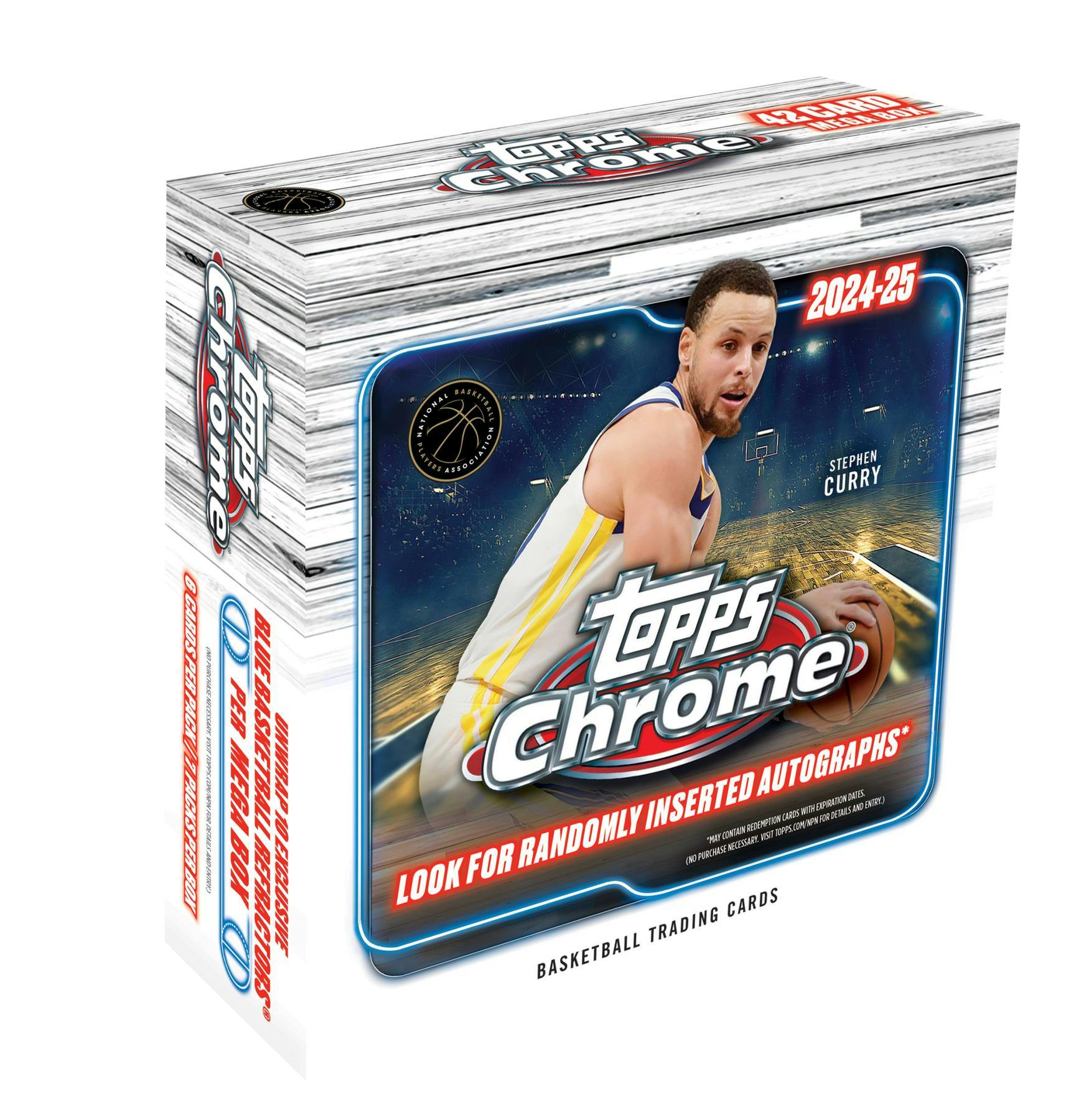 2024/25 Topps Chrome Basketball Mega Box (10 Blue Refractors) - NBA Mega Box