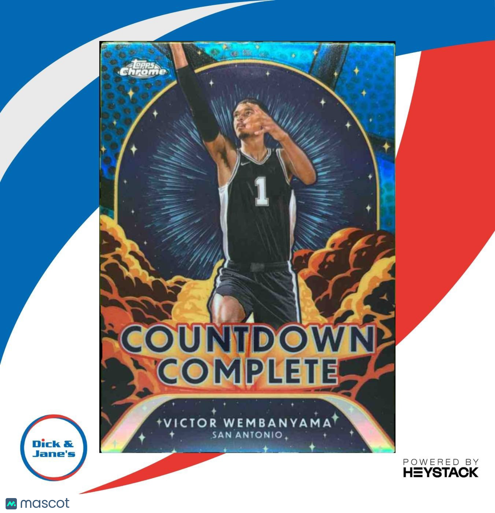 2024-25 Topps Chrome Victor Wembanyama Countdown Complete San Antonio Spurs - Sports Cards