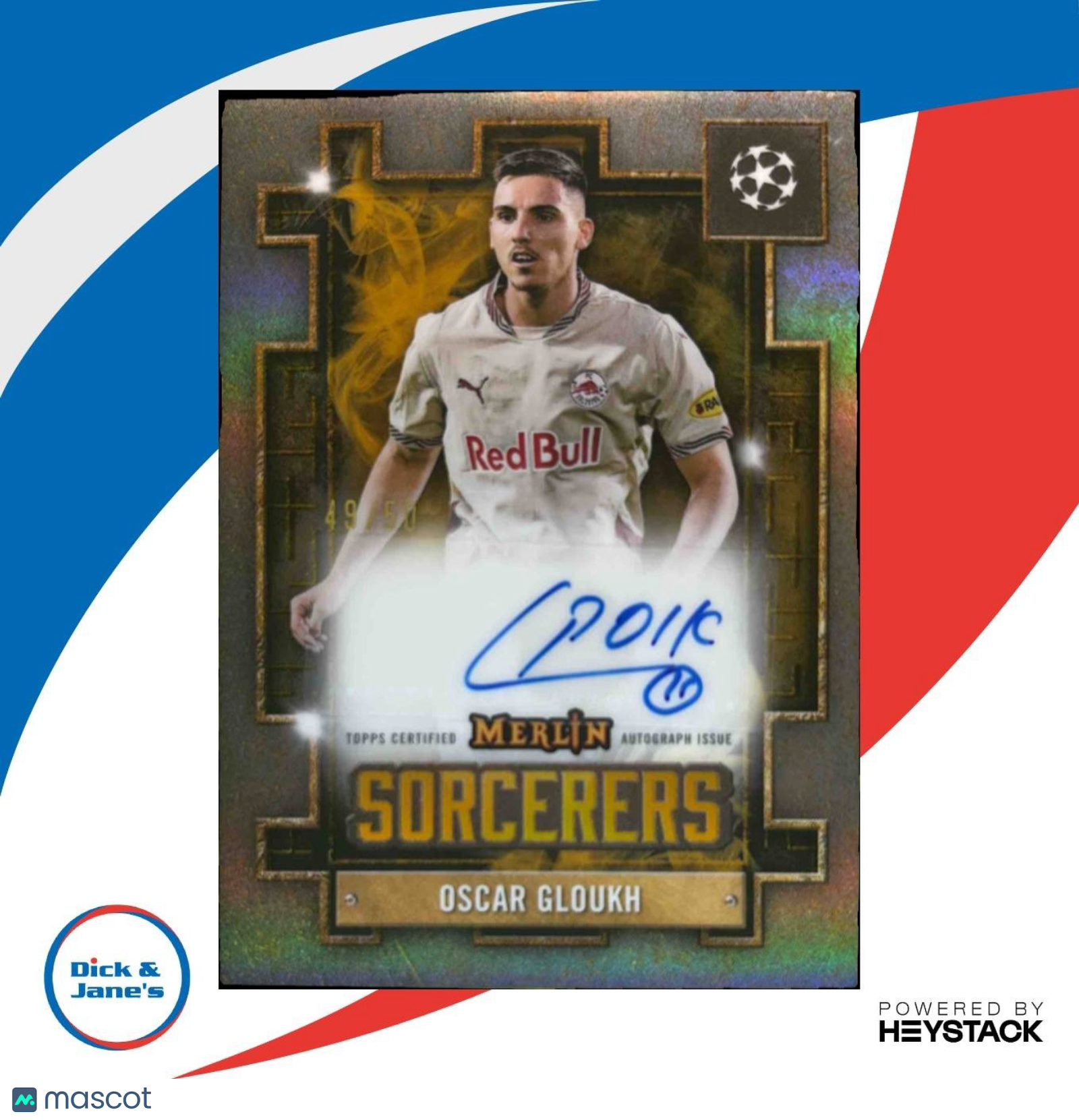 2024-25 Topps Merlin Chrome Oscar Gloukh Sorcerers Auto FC Salzburg - Sports Cards