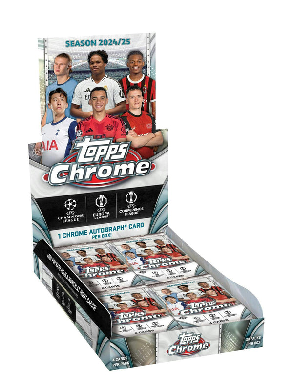 2024/25 Topps Chrome UEFA Club Competitions UCC Soccer Hobby Box (1 Auto) May 15th
