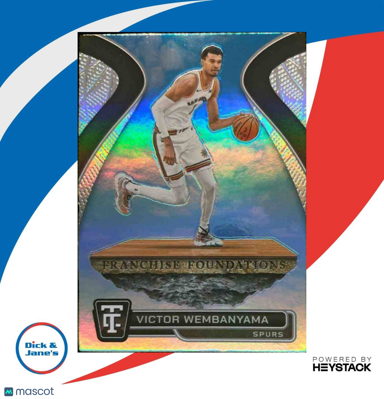2024-25 Totally Certified Victor Wembanyama Franchise Foundations Mirror Spurs - Sports Cards