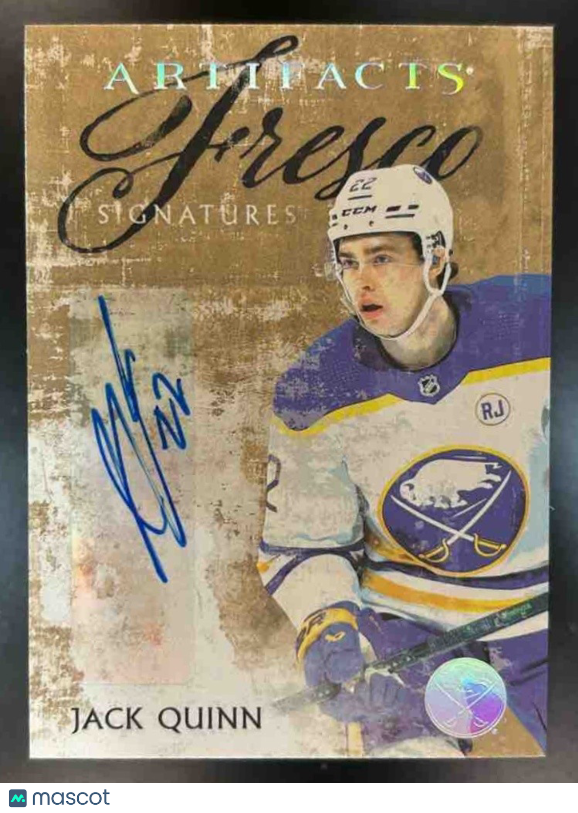 2024-25 Upper Deck Artifacts Jack Quinn Fresco Signatures Auto Buffalo Sabres - Sports Cards