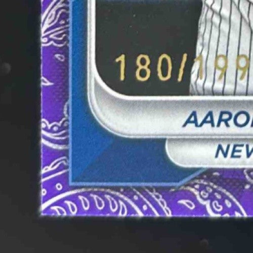 2024 Bowman Aaron Judge Purple Pattern 180/199 #7 New York Yankees - Sports Cards