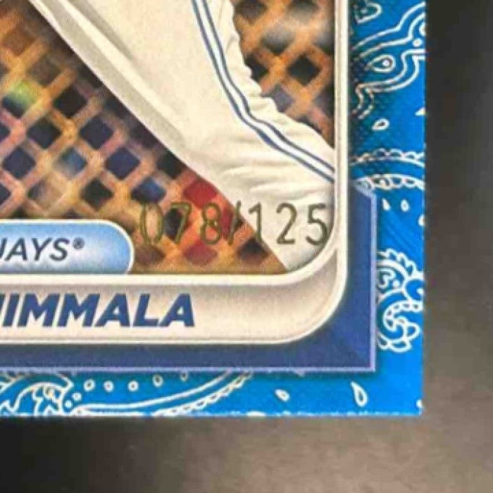 2024 Bowman Arjun Nimmala Blue Pattern /125 #BP-142 1st Prospect Toronto Jays - Sports Cards