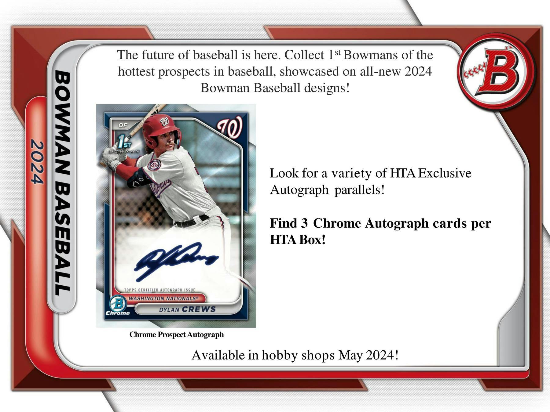 2024 Bowman Baseball HTA Choice Box (3 Autos) - MLB hobby