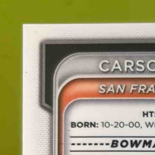 2024 Bowman Carson Whisenhunt Chrome Auto Purple Refractor 121/250 1st Prospect - Sports Cards