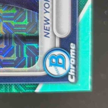 2024 Bowman Chrome Ben Rice Mega Box Aqua Mojo Refractor 99/299 1st Prospect - Sports Cards