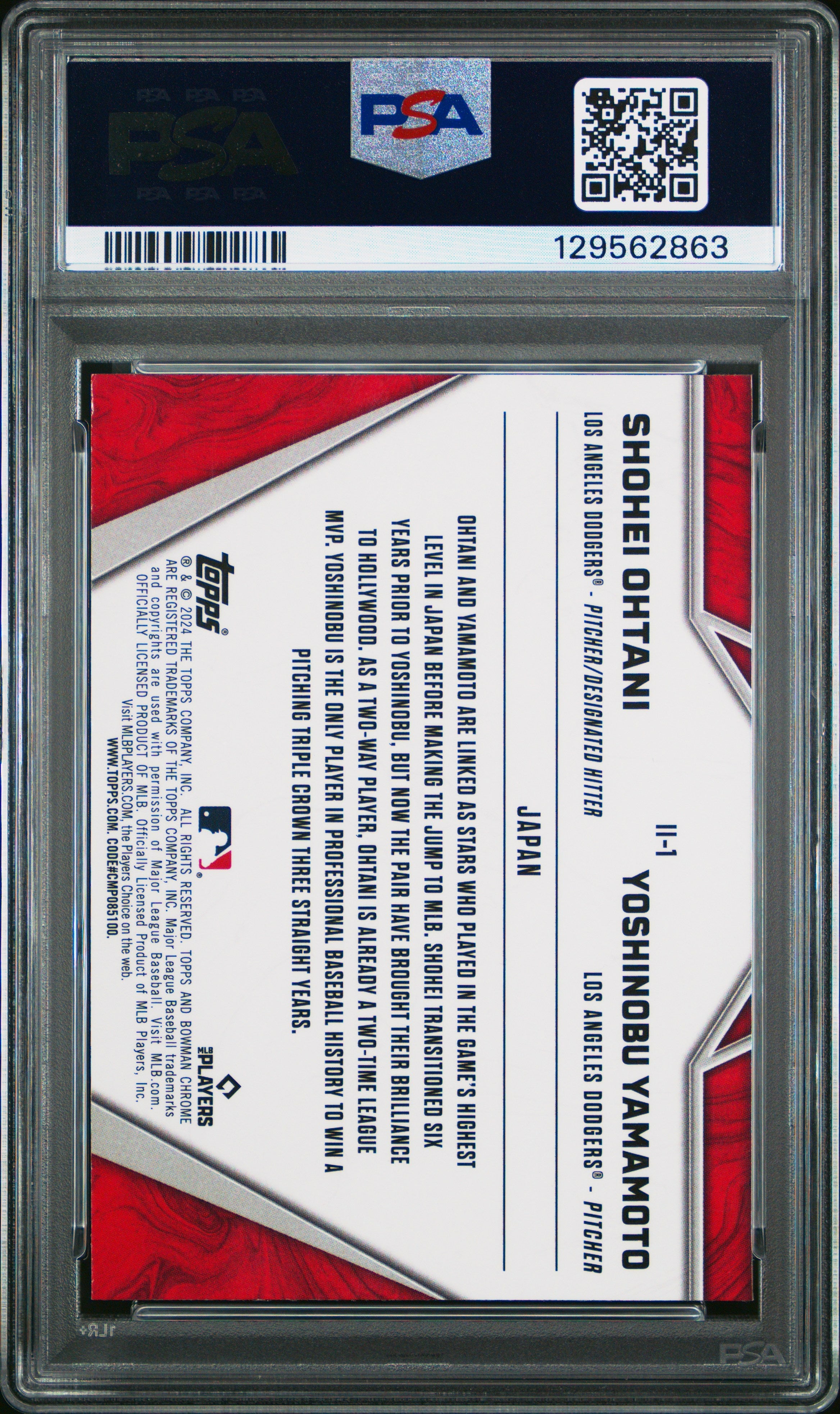 2024 Bowman Chrome International Impact Ohtani Yamamoto #II1 PSA 10 - Graded Sports Cards