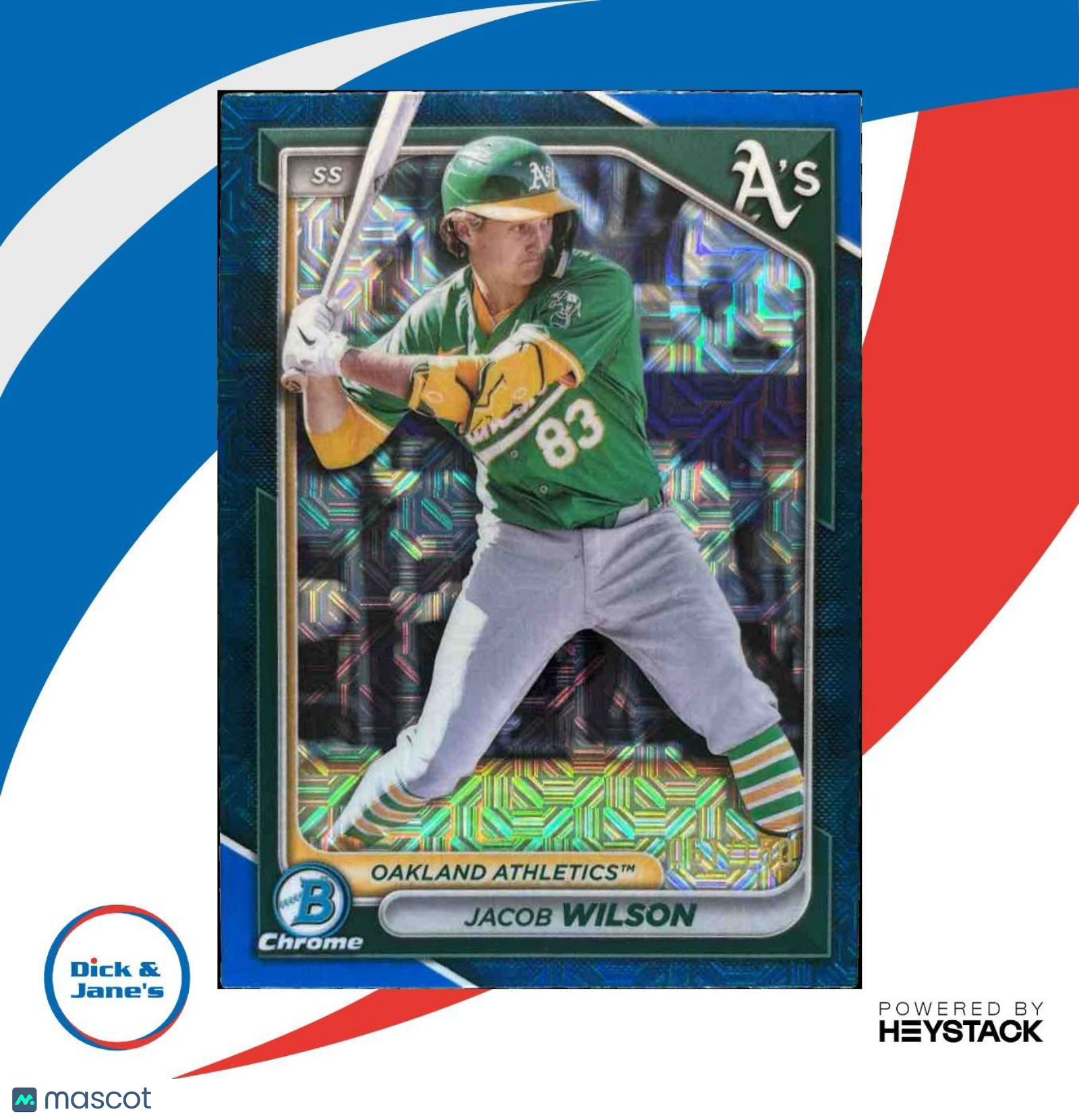 2024 Bowman Chrome Jacob Wilson Prospects Mega Box Blue /150 Athletics - Sports Cards