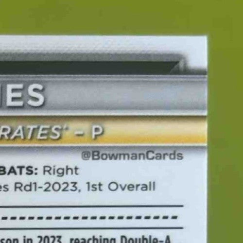 2024 Bowman Chrome Paul Skenes #31 RC Pittsburgh Pirates - Sports Cards