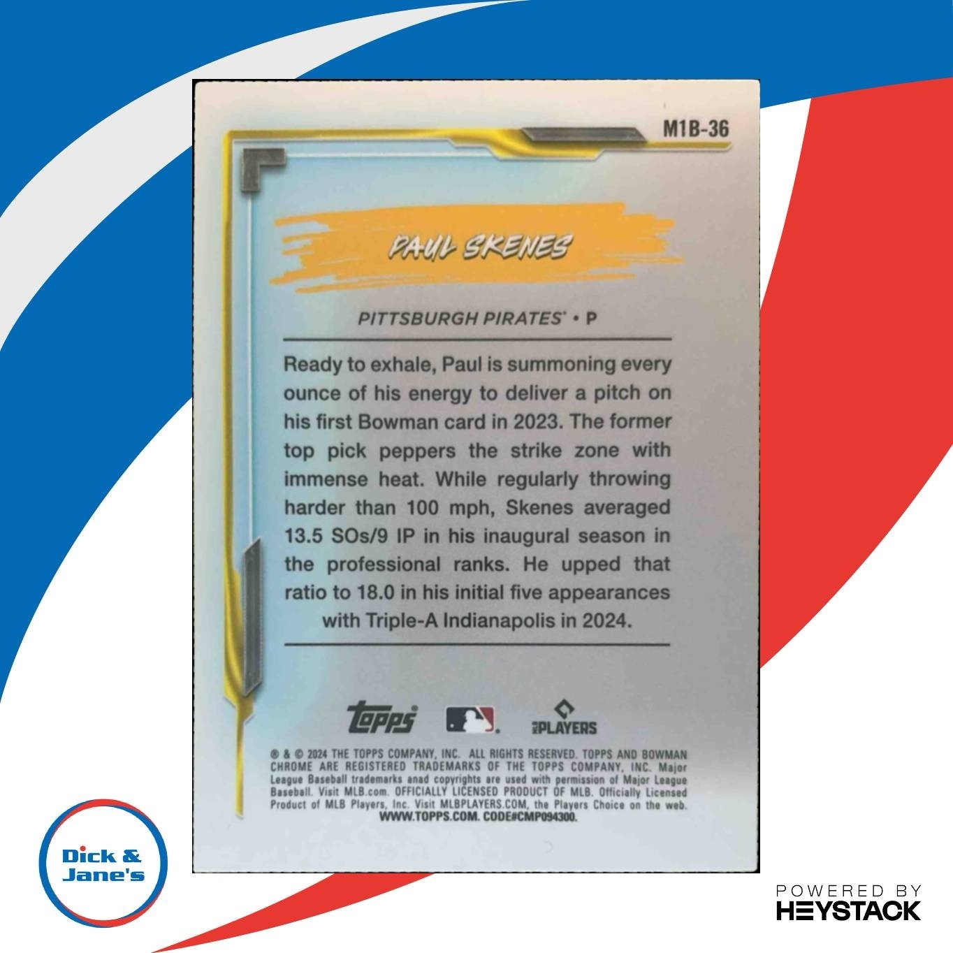 2024 Bowman Chrome Paul Skenes My 1st Prospect Mega Box Mojo RC Pirates - Sports Cards