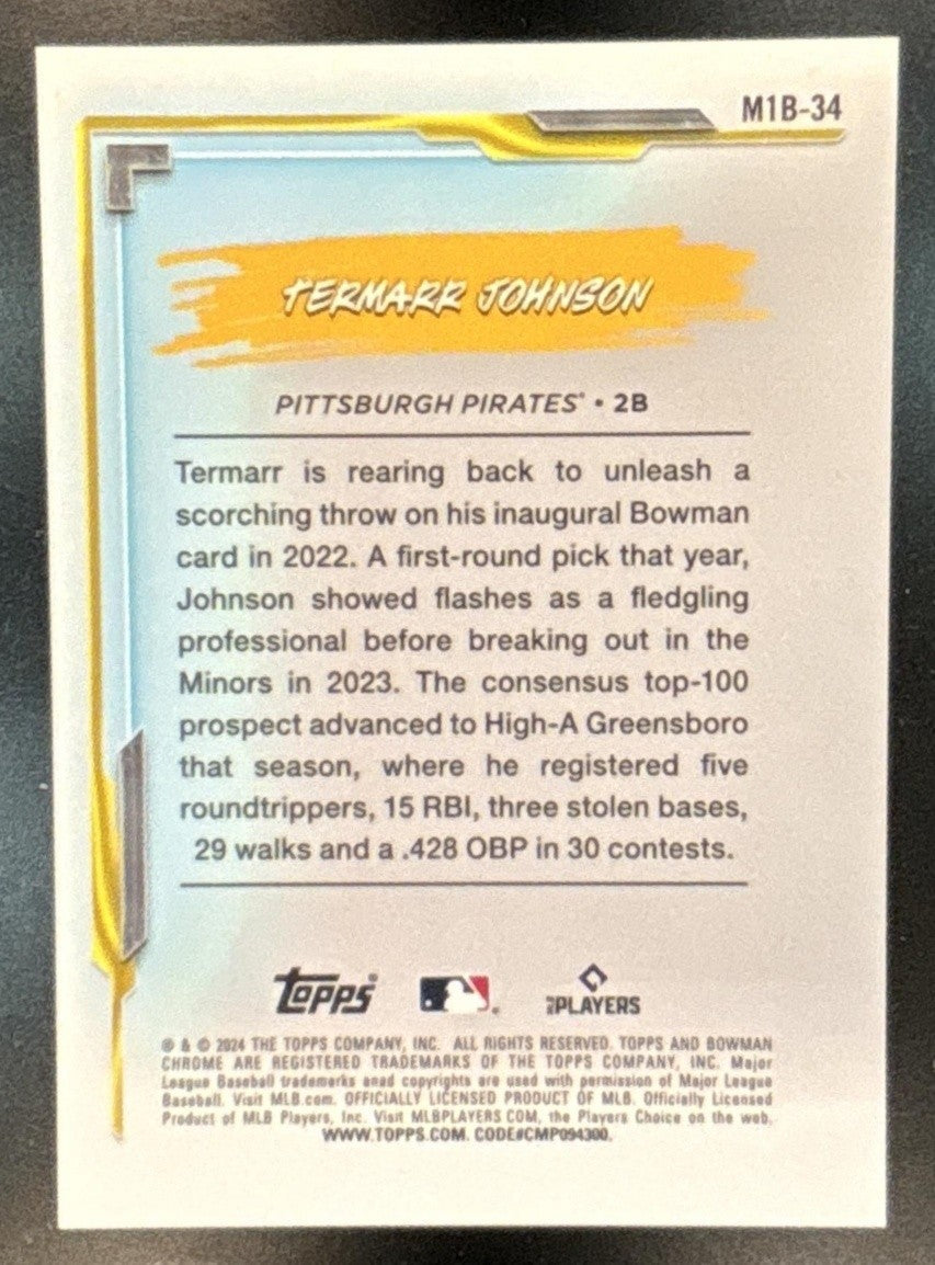 2024 Bowman Chrome Termarr Johnson My 1st Prospect Mega Box Blue Mojo /150 - Sports Cards