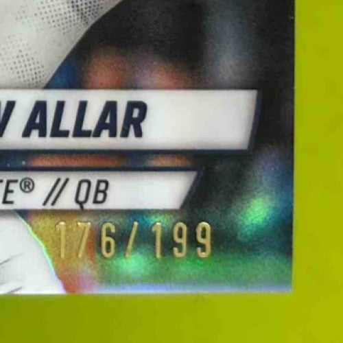 2024 Bowman Chrome University Drew Allar Blue Refractor 176/199 #4 Penn State - Sports Cards