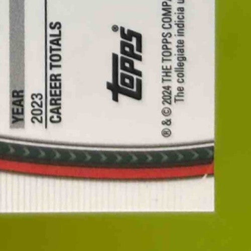 2024 Bowman Chrome University Jacolby George Purple /399 #84 Prospect Hurricanes - Sports Cards