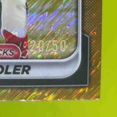 2024 Bowman Chrome Yassel Soler Gold Shimmer Refractor 20/50 BCP174 1st Prospect - Sports Cards