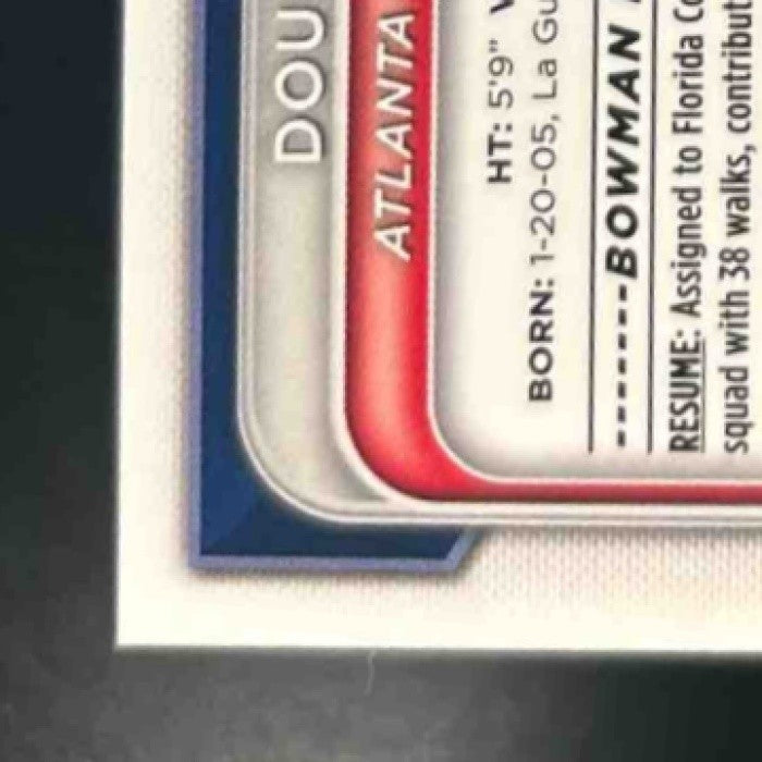 2024 Bowman Douglas Glod Chrome Auto Blue Lunar /150 1st Prospect Atlanta Braves - Sports Cards