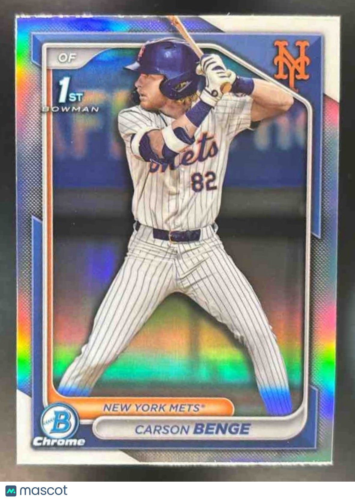 2024 Bowman Draft Carson Benge Chrome Refractor #BDC-28 1st Prospect Mets - Sports Cards