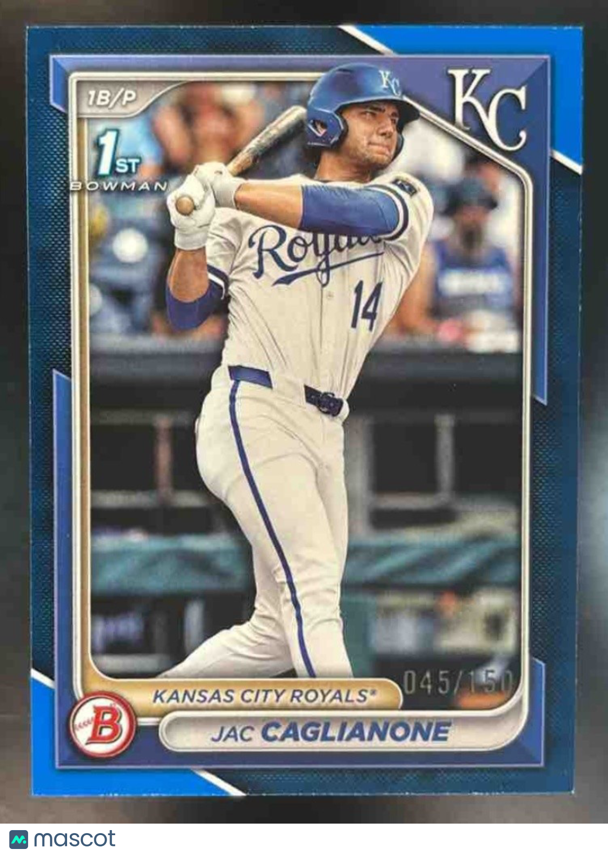 2024 Bowman Draft Jac Caglianone Blue /150 #BD-8 1st Prospect Kansas City Royals - Sports Cards