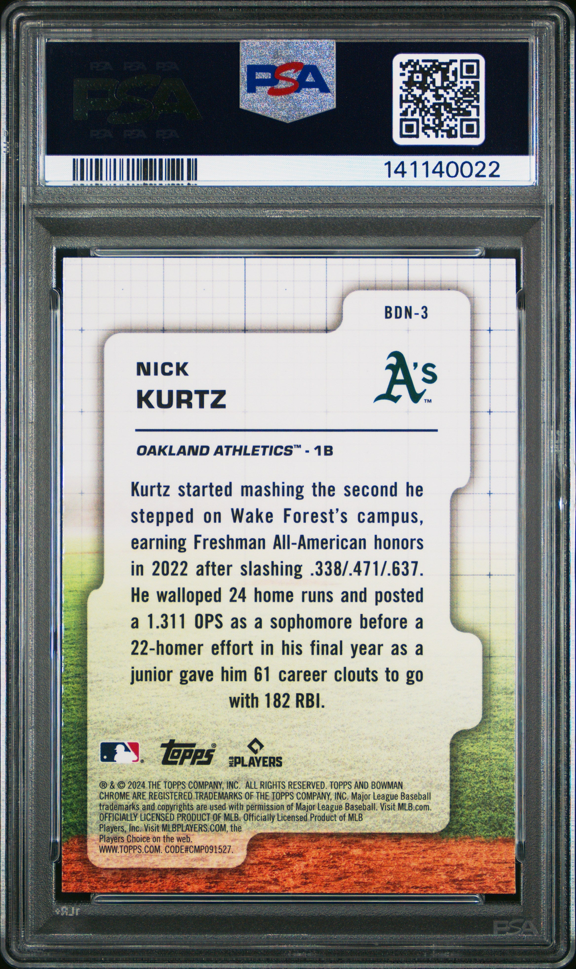 2024 Bowman Draft Bowman Draft Night Nick Kurtz #BDN3 PSA 10 - Graded Sports Cards