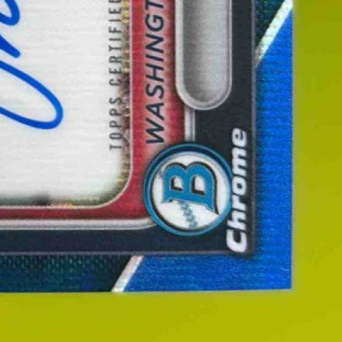 2024 Bowman Draft Randal Diaz Chrome Auto Blue Wave /150 1st Prospect Nationals - Sports Cards