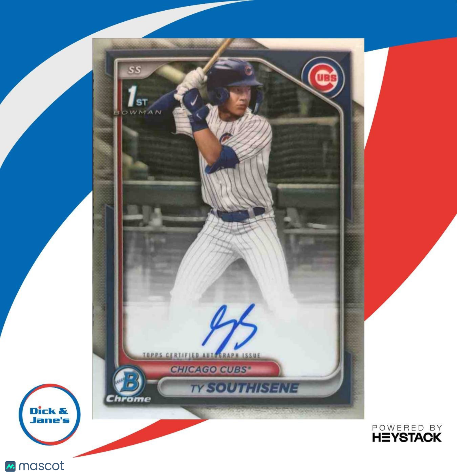 2024 Bowman Draft Ty Southisene Chrome Auto #CPA-TS 1st Prospect Chicago Cubs - Sports Cards