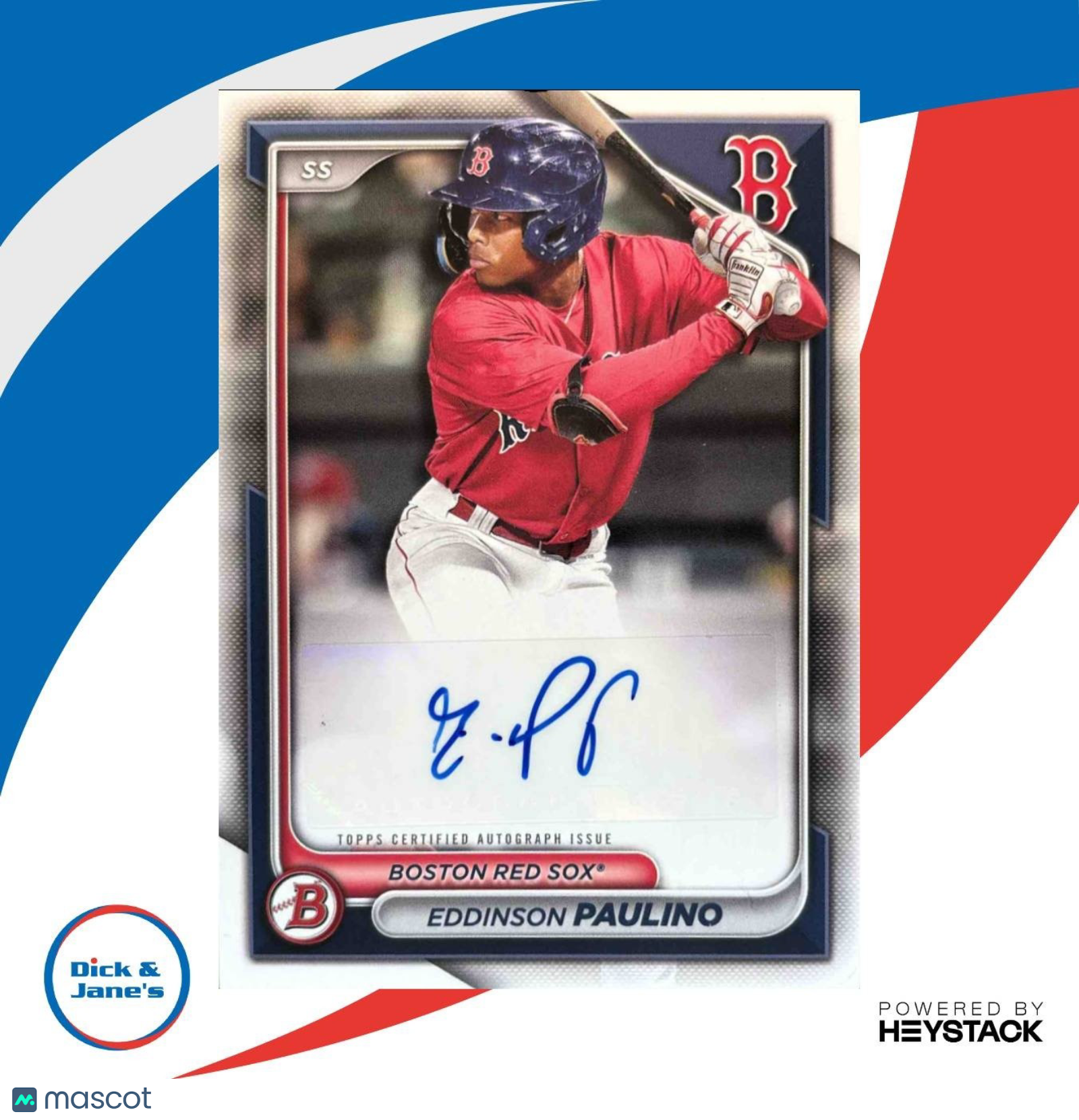 2024 Bowman Eddinson Paulino Prospect Auto #PPRA-EP Boston Red Sox - Sports Cards