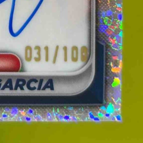 2024 Bowman Johanfran Garcia Chrome Auto Mini Diamond Refractor/100 Prospect Sox - Sports Cards