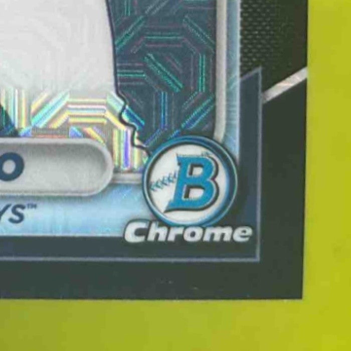 2024 Bowman Mega Box Junior Caminero Mojo Navy Refractor /175 #20 Tampa Bay Rays - Sports Cards