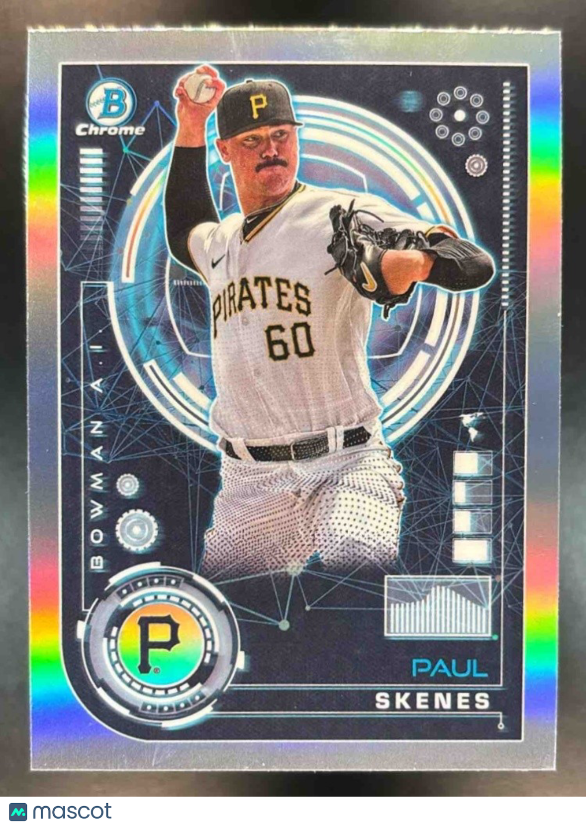 2024 Bowman Paul Skenes A.I. Chrome #BAI-15 RC Pittsburgh Pirates - Sports Cards
