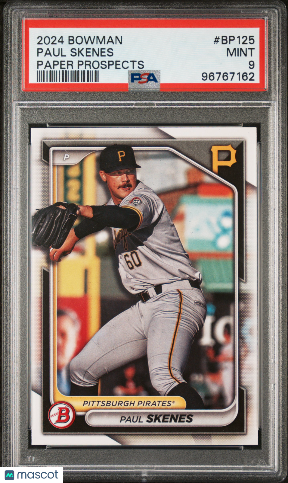 2024 Bowman Prospects Paul Skenes #BP125 PSA 9 MINT Pittsburgh Pirates Graded Sports Cards