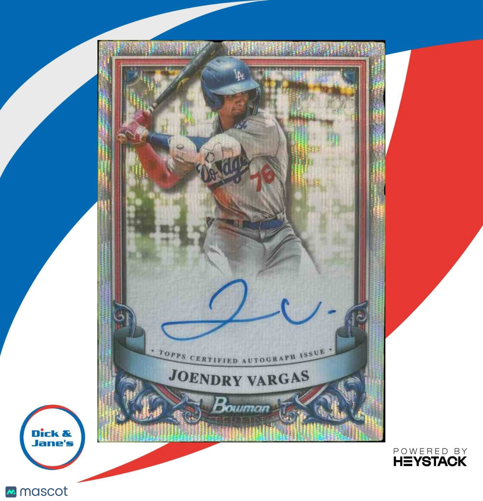 2024 Bowman Sterling Joendry Vargas Prospect Auto #PA-JV Los Angeles Dodgers - Sports Cards