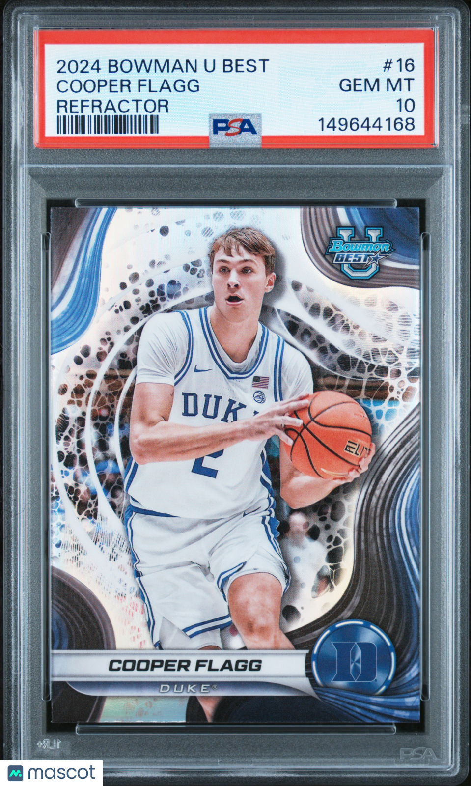 2024 Bowman University Best Cooper Flagg Refractor Rookie #16 PSA 10 GEM MINT - Graded Sports Cards