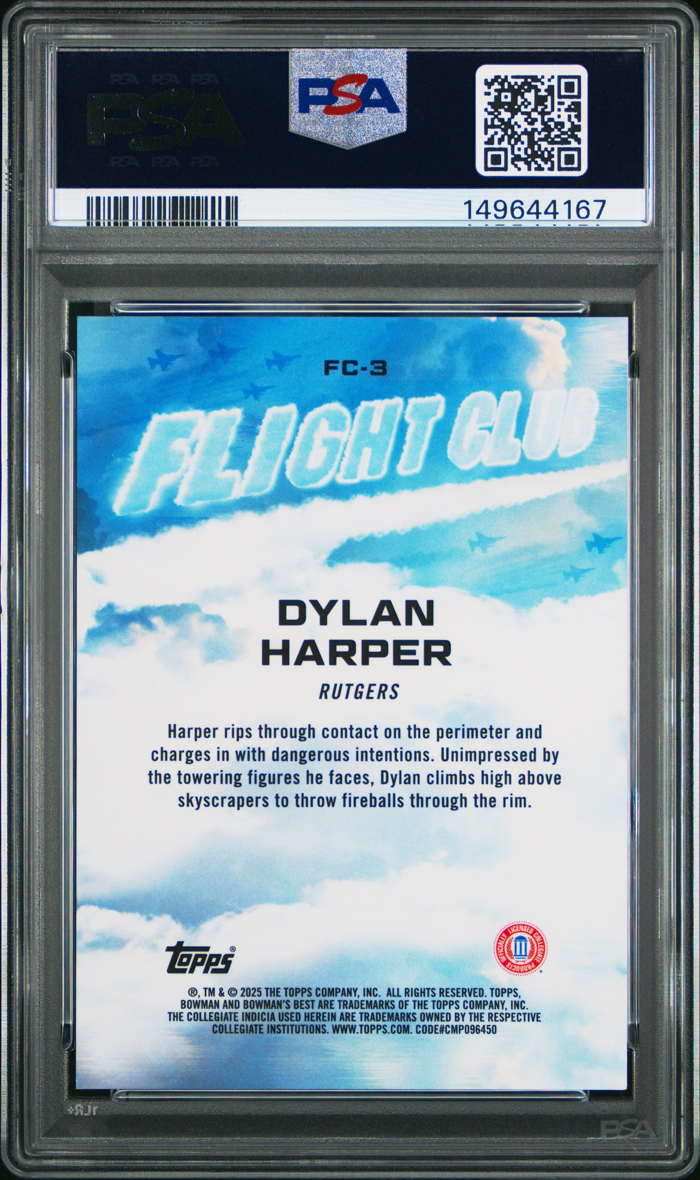 2024 Bowman University Best Flight Club Dylan Harper Rookie #FC3 PSA 10 GEM MINT - Graded Sports Cards