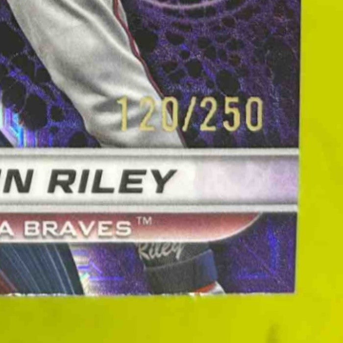 2024 Bowman’s Best Austin Riley Purple Refractor 20/250 #6 Atlanta Braves - Sports Cards