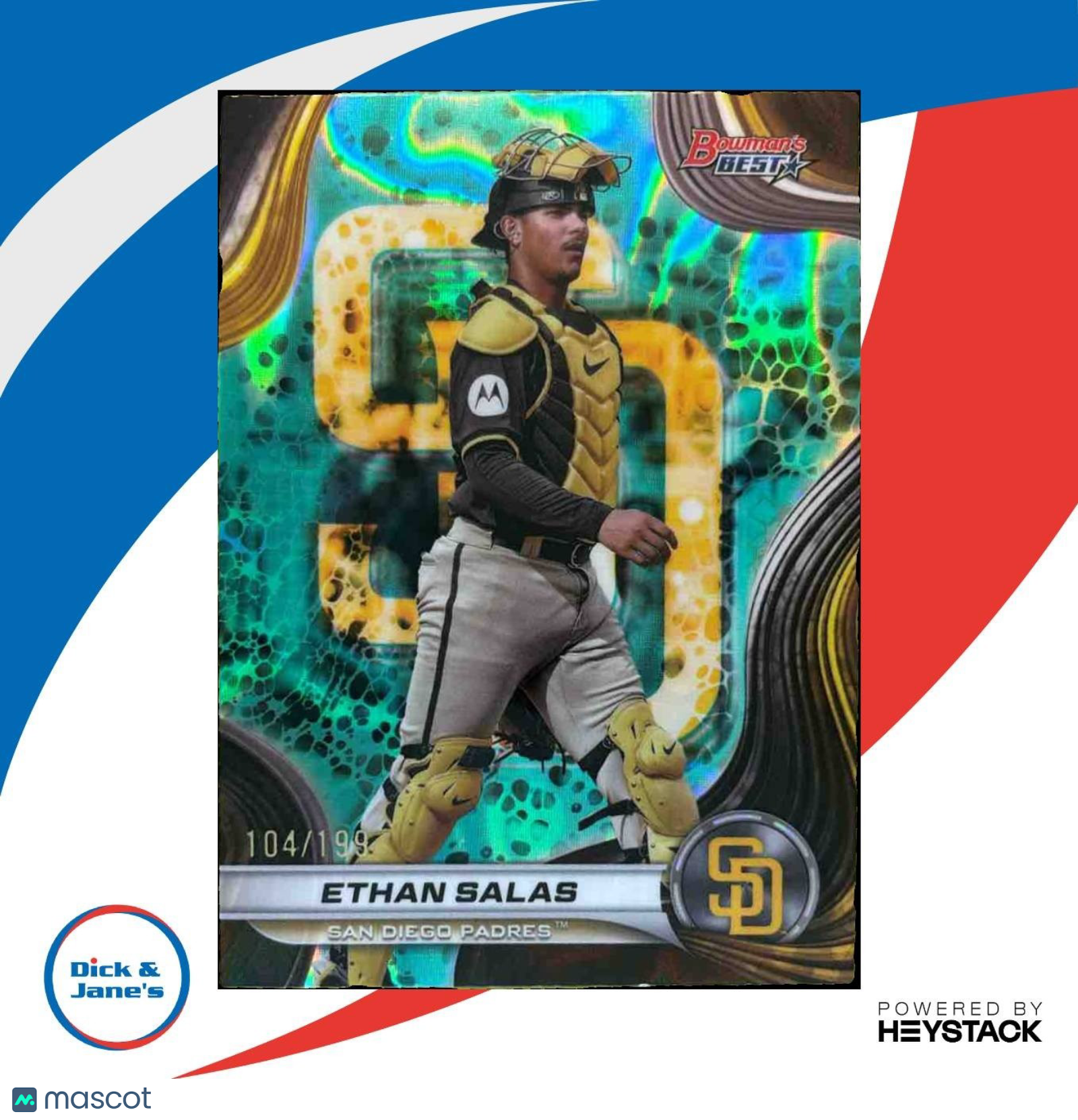 2024 Bowman’s Best Ethan Salas Prospects Aqua Lava /199 San Diego Padres - Sports Cards