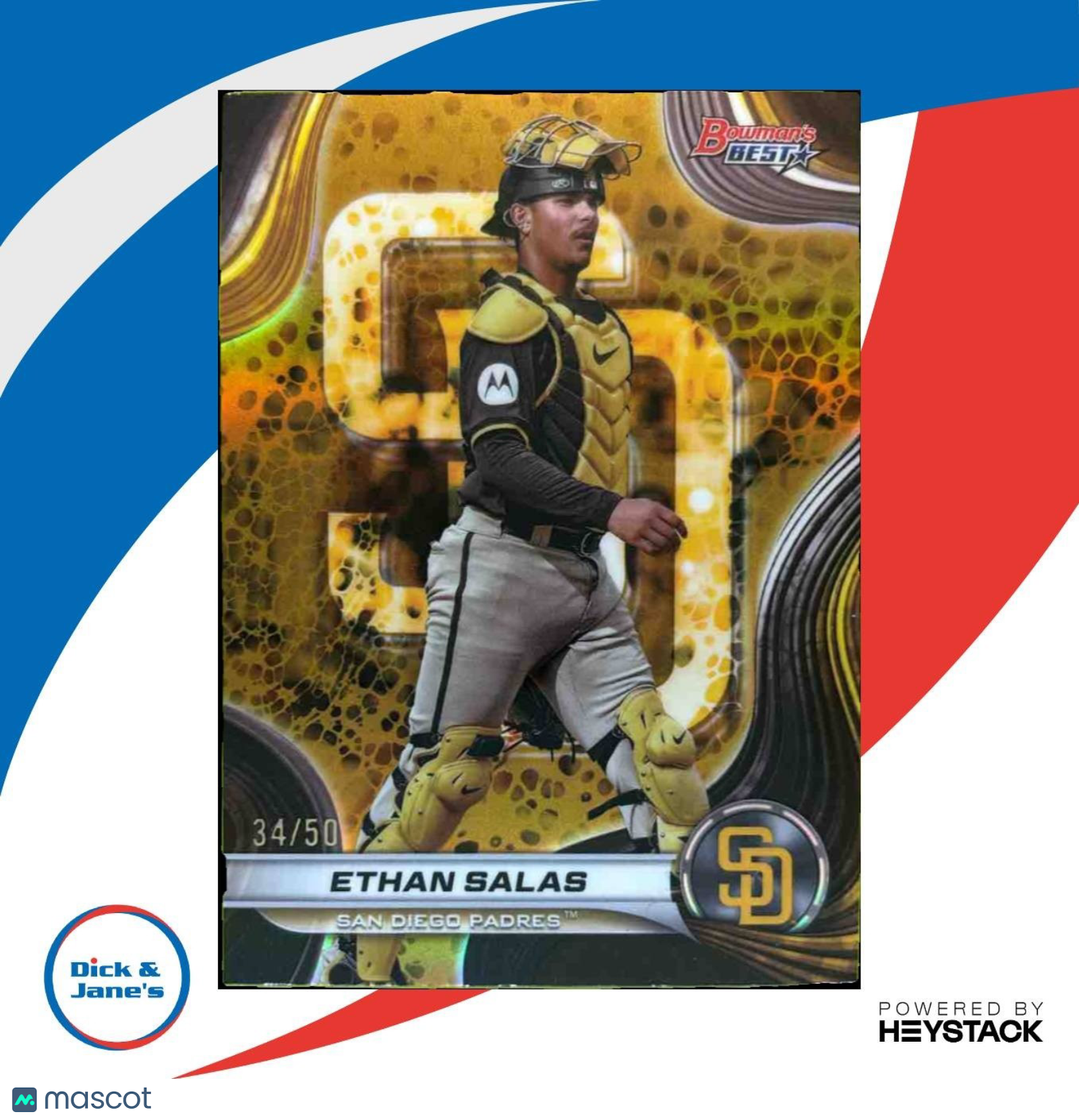 2024 Bowman’s Best Ethan Salas Prospects Gold Lava /50 San Diego Padres - Sports Cards