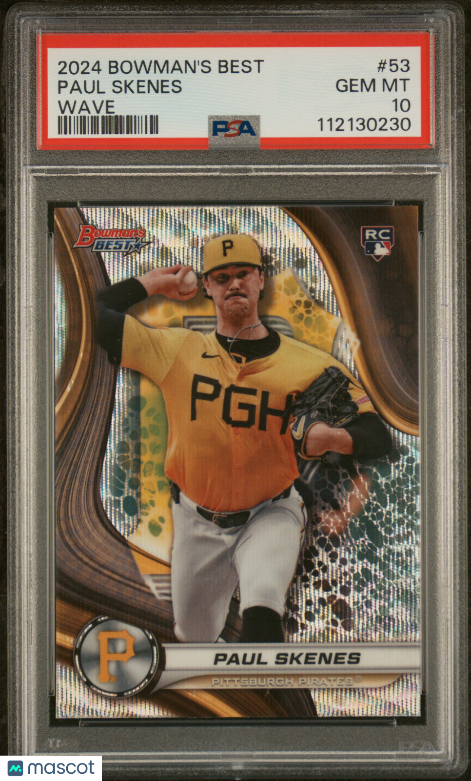 2024 Bowman’s Best Paul Skenes Wave Rookie #53 PSA 10 Pittsburgh Pirates - Graded Sports Cards