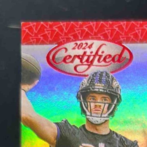 2024 Certified Devin Leary Freshman Fabric Signatures Red /199 Ravens - Sports Cards