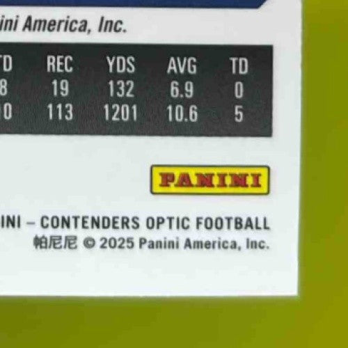 2024 Contenders Optic Tyrone Tracy Jr. Rookie Ticket Auto Silver #166 Giants - Sports Cards