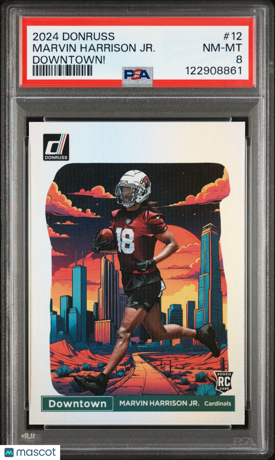 2024 Donruss Downtown! Marvin Harrison Jr. Rookie #12 PSA 8 Arizona Cardinals Graded Sports Cards